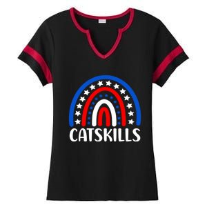 Catskills New York Gift I Love Catskills New Usa Great Gift Ladies Halftime Notch Neck Tee