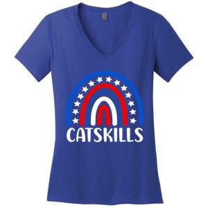 Catskills New York Gift I Love Catskills New Usa Great Gift Women's V-Neck T-Shirt