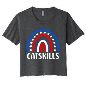 Catskills New York Gift I Love Catskills New Usa Great Gift Women's Crop Top Tee