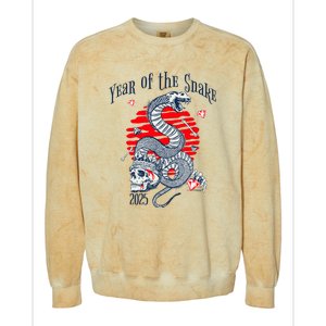 Chinese New Year Of The Snake 2025 Colorblast Crewneck Sweatshirt