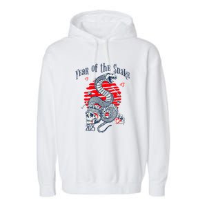 Chinese New Year Of The Snake 2025 Garment-Dyed Fleece Hoodie