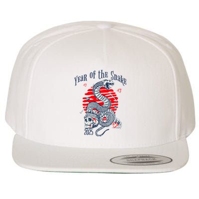 Chinese New Year Of The Snake 2025 Wool Snapback Cap