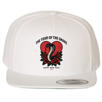 Chinese New Year Of The Snake 2025 Wool Snapback Cap