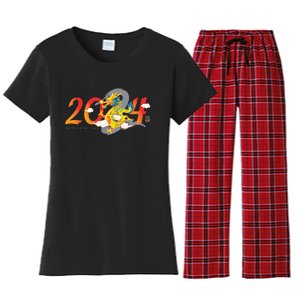 Chinese New Year 2024 Year Of The Dragon Lunar New Year 2024 Women's Flannel Pajama Set