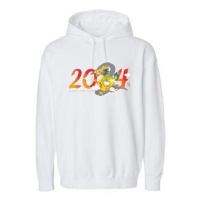 Chinese New Year 2024 Year Of The Dragon Lunar New Year 2024 Garment-Dyed Fleece Hoodie