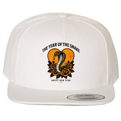Chinese New Year Of The Snake 2025 Wool Snapback Cap