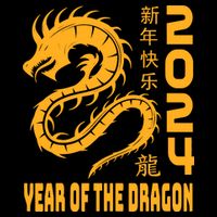 Chinese New Year 2024 Design Year Of The Dragon 2024 Drawstring Bag