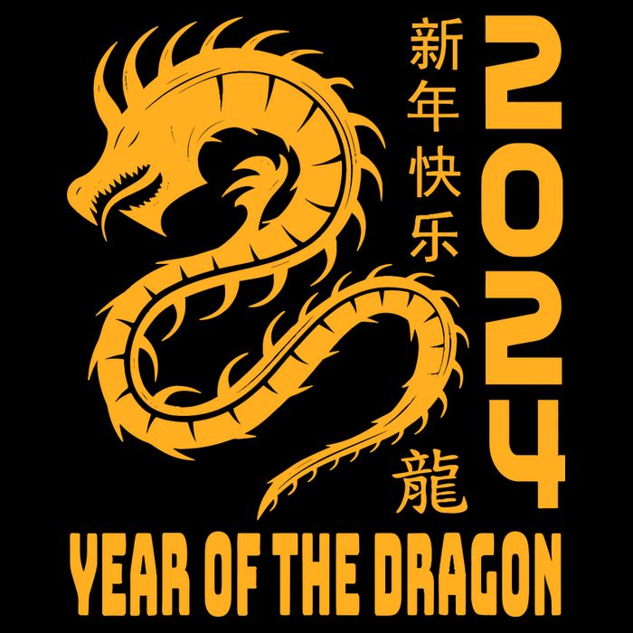 Chinese New Year 2024 Design Year Of The Dragon 2024 Drawstring Bag