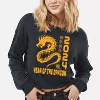 Chinese New Year 2024 Design Year Of The Dragon 2024 Cropped Pullover Crew