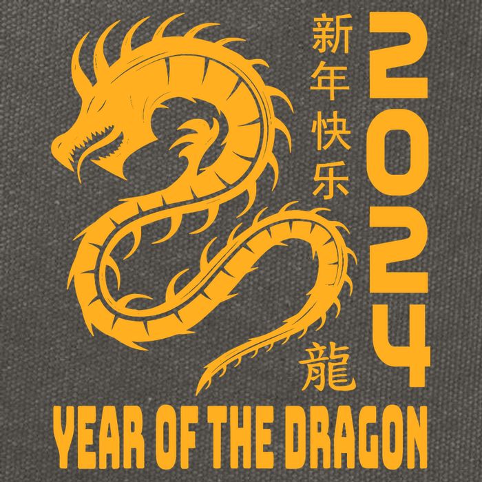 Chinese New Year 2024 Design Year Of The Dragon 2024 Cotton Canvas Backpack