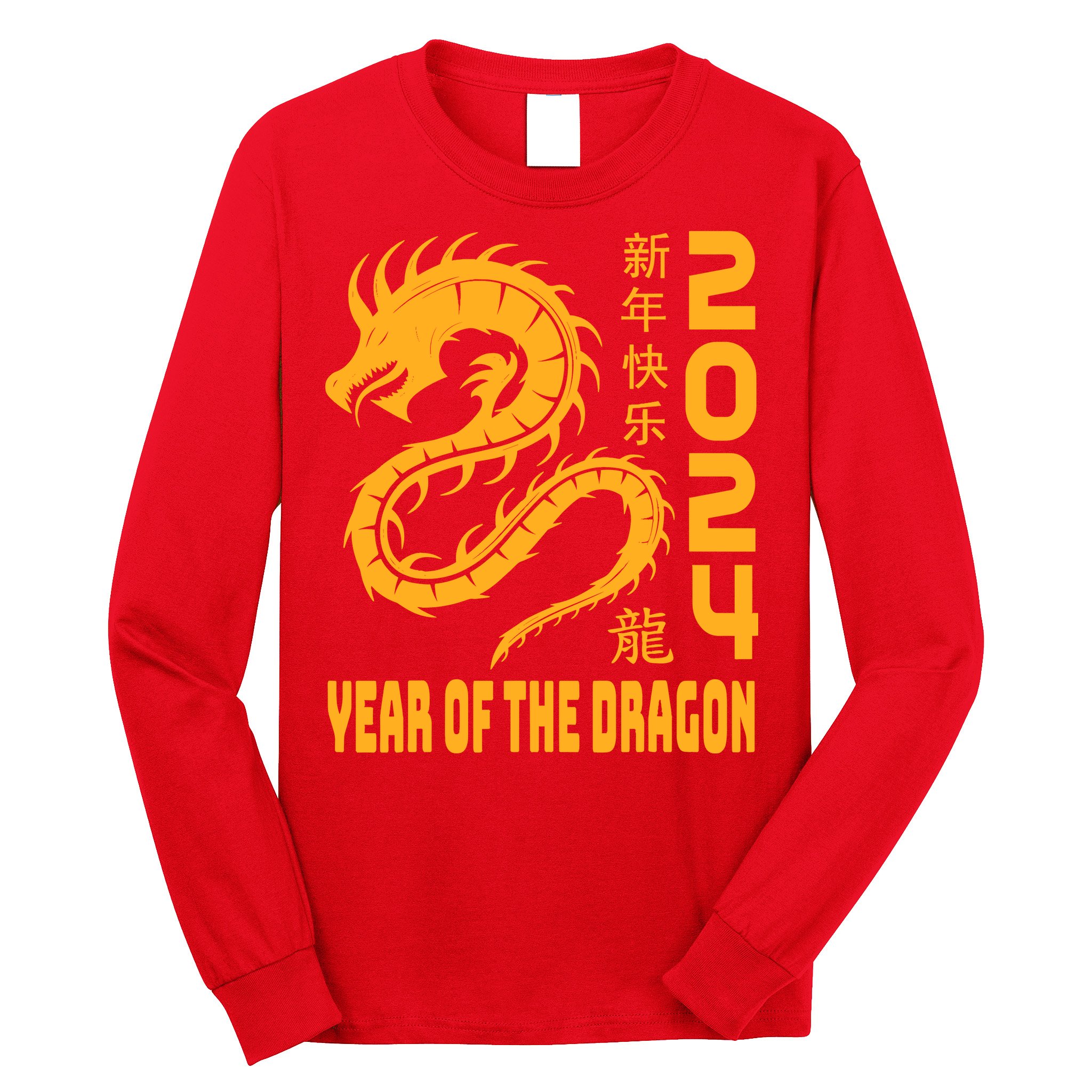 Chinese New Year 2024 Design Year Of The Dragon 2024 Long Sleeve Shirt
