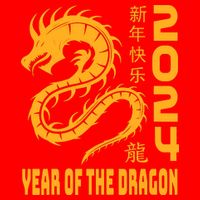 Chinese New Year 2024 Design Year Of The Dragon 2024 Button