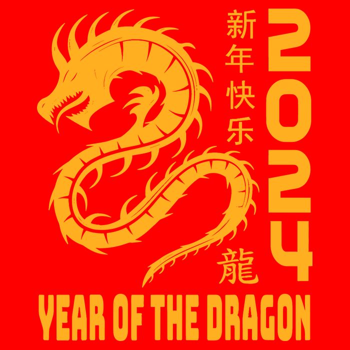 Chinese New Year 2024 Design Year Of The Dragon 2024 Button