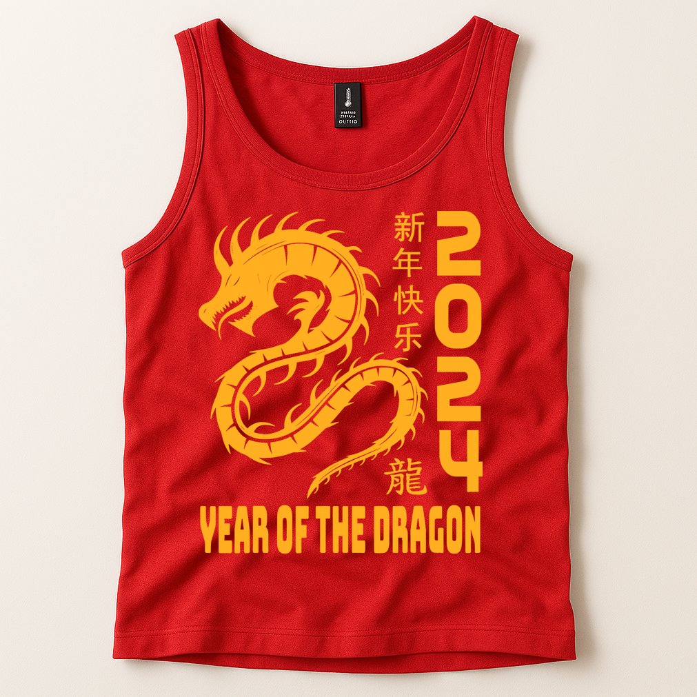 Chinese New Year 2024 Design Year Of The Dragon 2024 Tank Top