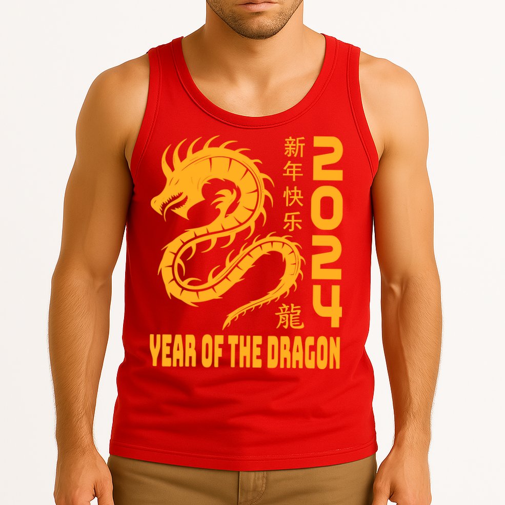 Chinese New Year 2024 Design Year Of The Dragon 2024 Tank Top