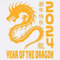 Chinese New Year 2024 Design Year Of The Dragon 2024 Garment-Dyed Sweatshirt