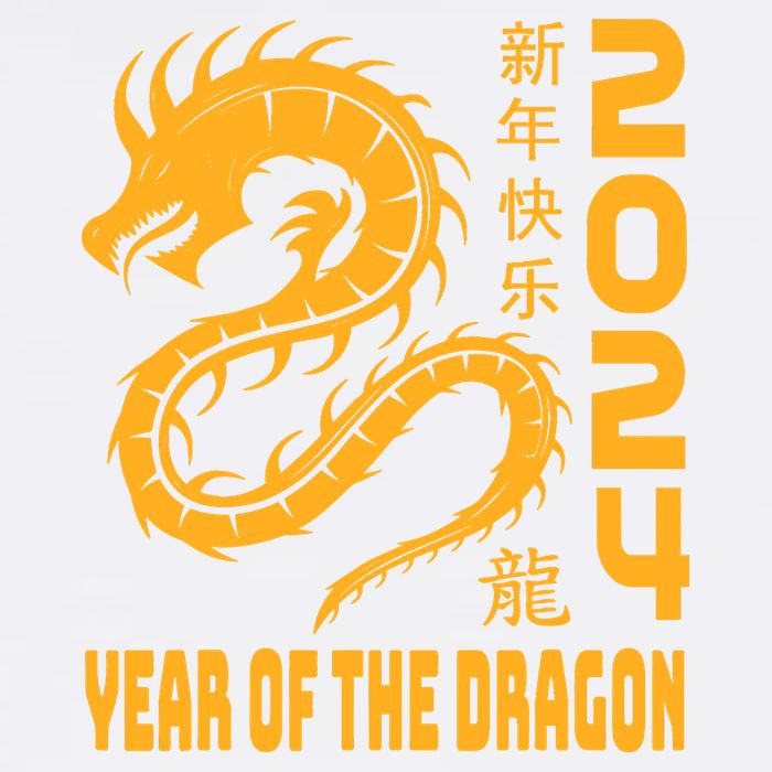 Chinese New Year 2024 Design Year Of The Dragon 2024 Garment-Dyed Sweatshirt