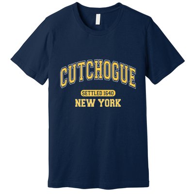 Cutchogue New York Settled 1640 Sports Vintage Yellow Premium T-Shirt