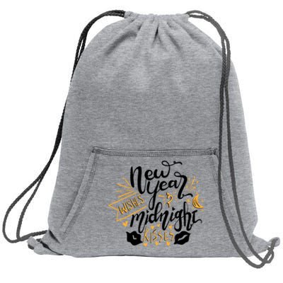 Cute New Year Wishes Midnight New Years Party Design Gift Sweatshirt Cinch Pack Bag