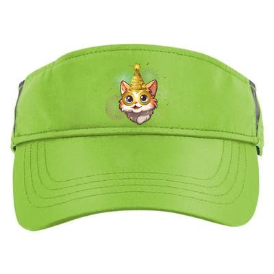 Cat New YearS Eve Party Happy New Year 2024 Fireworks Adult Drive Performance Visor