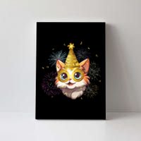 Cat New YearS Eve Party Happy New Year 2024 Fireworks Canvas