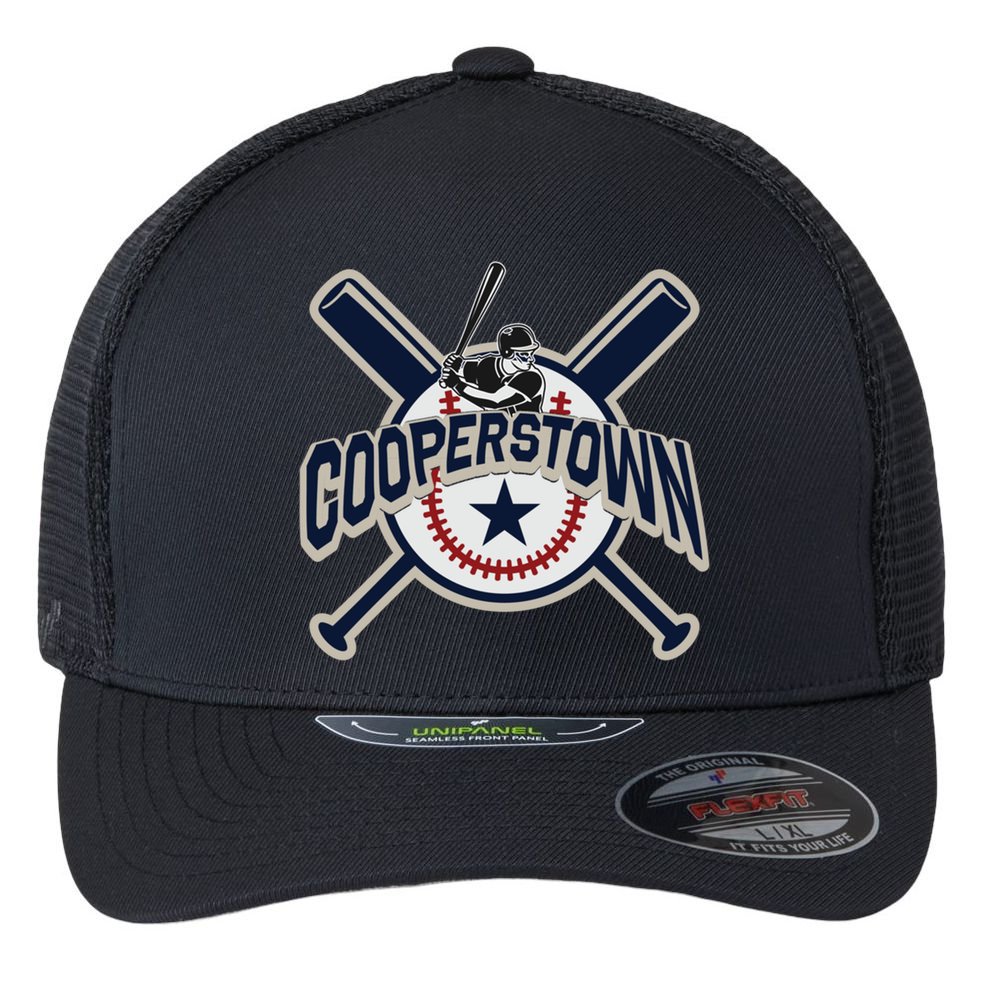 Cooperstown New York Baseball Game Family Vacation Gift Flexfit Unipanel Trucker Cap