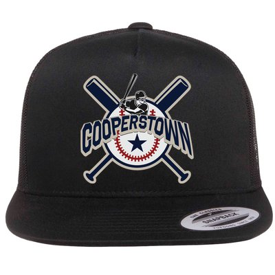Cooperstown New York Baseball Game Family Vacation Gift Flat Bill Trucker Hat
