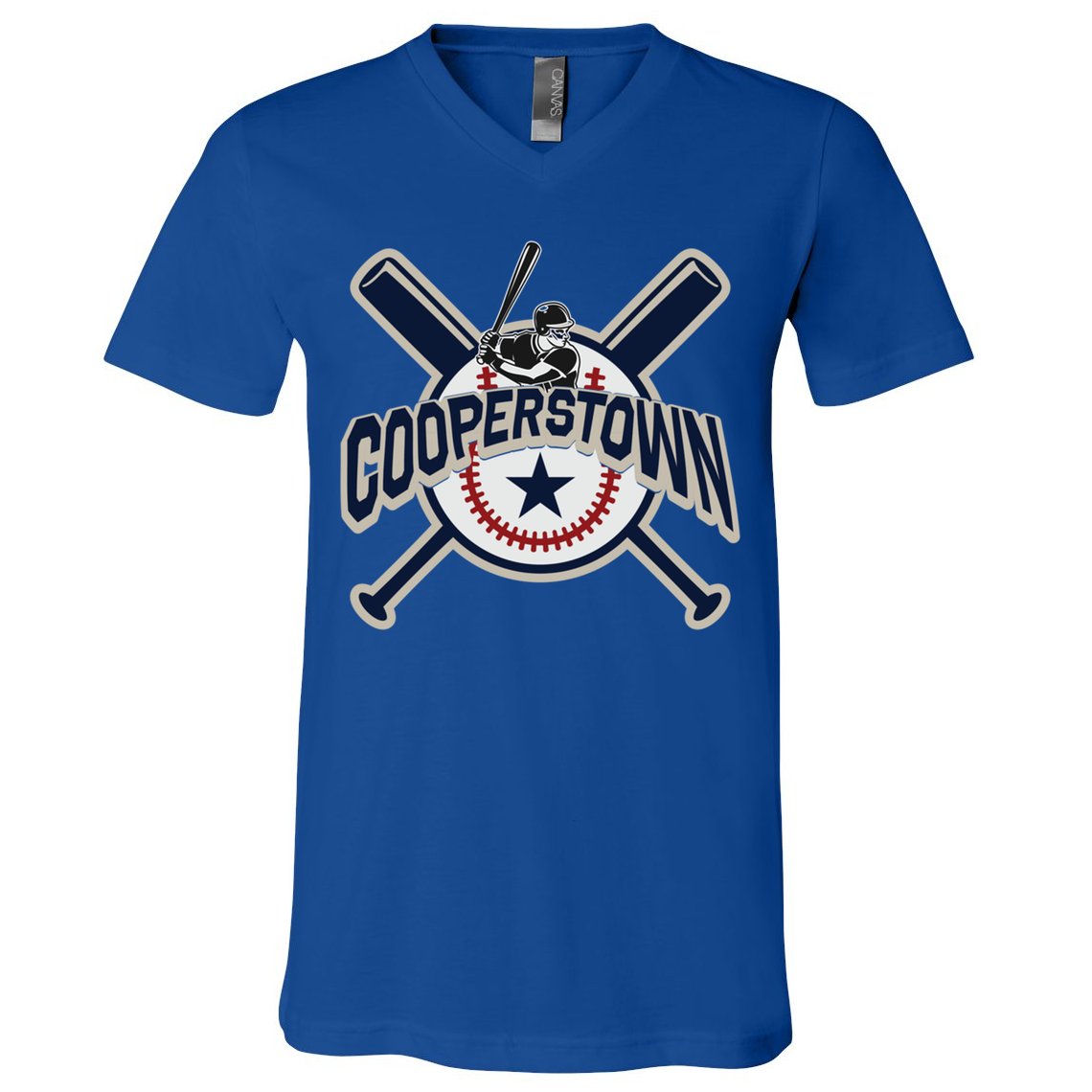 Cooperstown New York Baseball Game Family Vacation Gift V-Neck T-Shirt
