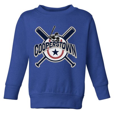 Cooperstown New York Baseball Game Family Vacation Gift Toddler Sweatshirt