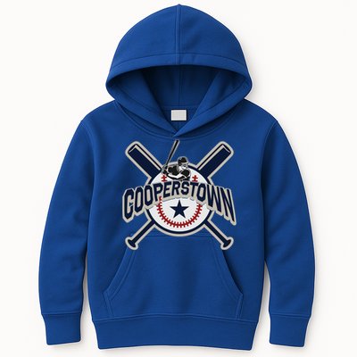 Cooperstown New York Baseball Game Family Vacation Gift Kids Hoodie