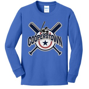 Cooperstown New York Baseball Game Family Vacation Gift Kids Long Sleeve Shirt