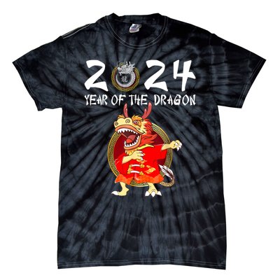 Chinese New Year 2024 Year Of The Dragon Happy New Year 2024 Tie-Dye T-Shirt