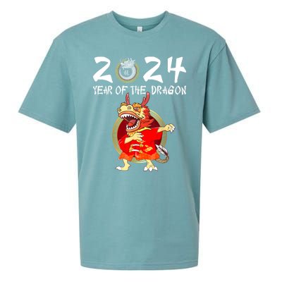 Chinese New Year 2024 Year Of The Dragon Happy New Year 2024 Sueded Cloud Jersey T-Shirt