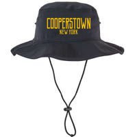 Cooperstown New York Vintage Text Amber Print Bucket Hat