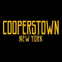 Cooperstown New York Vintage Text Amber Print Bucket Hat