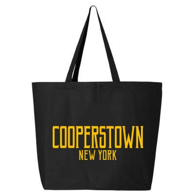 Cooperstown New York Vintage Text Amber Print 25L Jumbo Tote