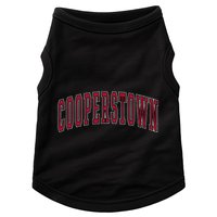 Cooperstown New York Souvenir College Style Red Text Doggie Tank