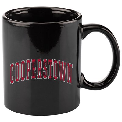 Cooperstown New York Souvenir College Style Red Text 11oz C Handle Ceramic Mug