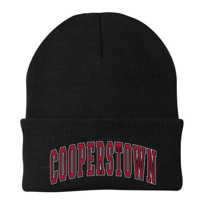 Cooperstown New York Souvenir College Style Red Text Beanie
