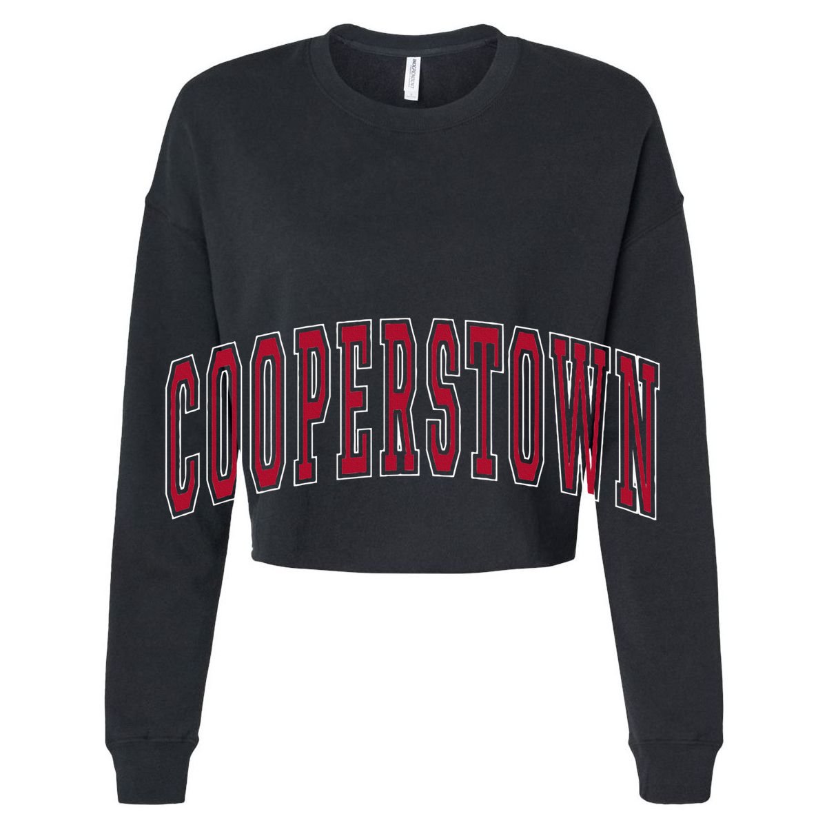 Cooperstown New York Souvenir College Style Red Text Flat Bill Trucker Hat