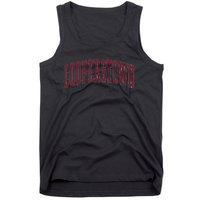 Cooperstown New York Souvenir College Style Red Text Tank Top