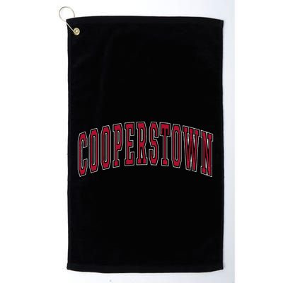 Cooperstown New York Souvenir College Style Red Text Golf Towel