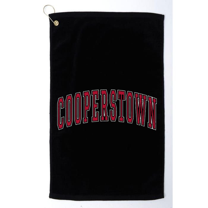 Cooperstown New York Souvenir College Style Red Text Golf Towel