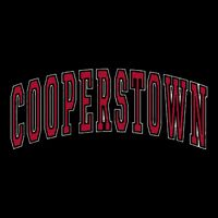 Cooperstown New York Souvenir College Style Red Text Women's Crop Top Tee