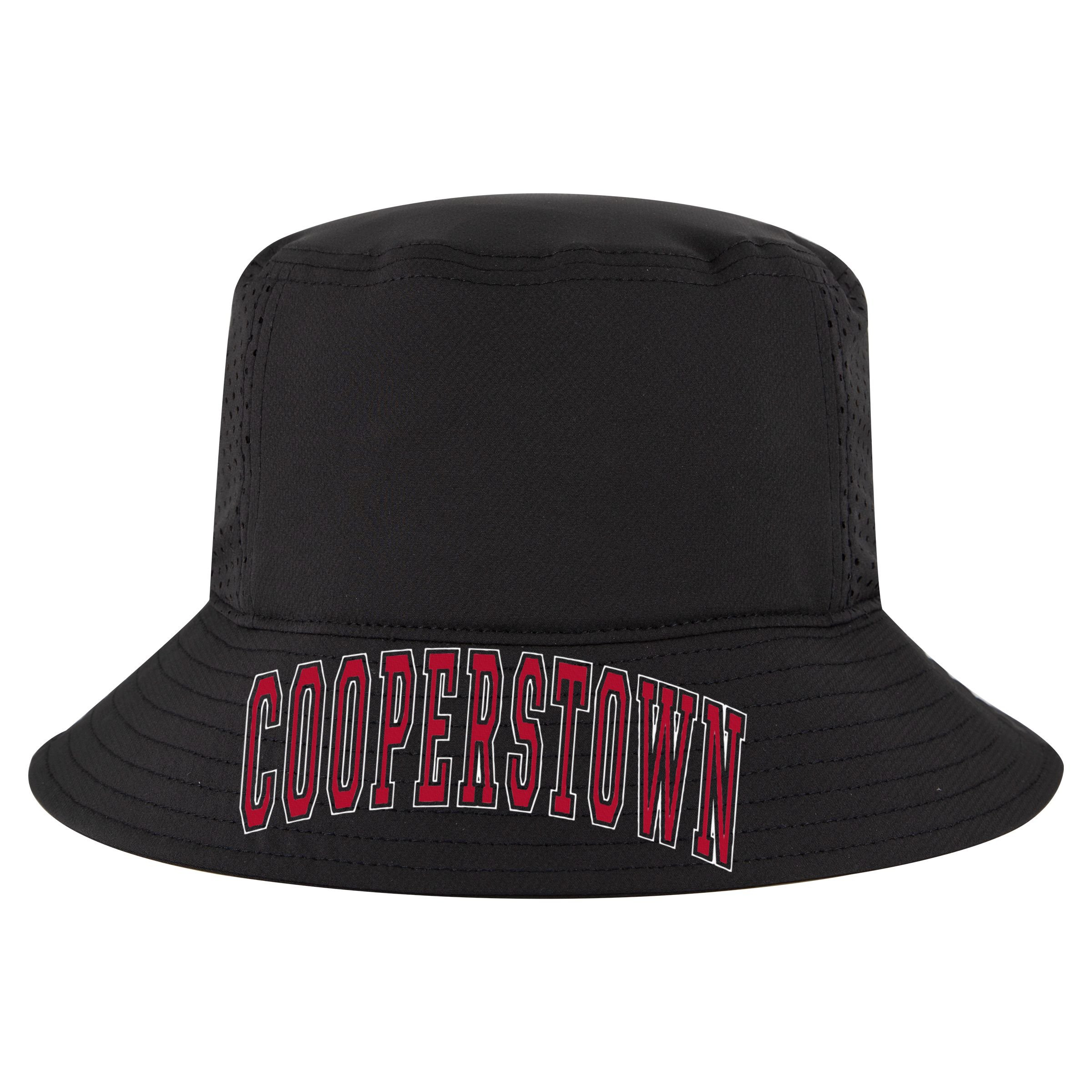 Cooperstown New York Souvenir College Style Red Text Zip Tote Bag