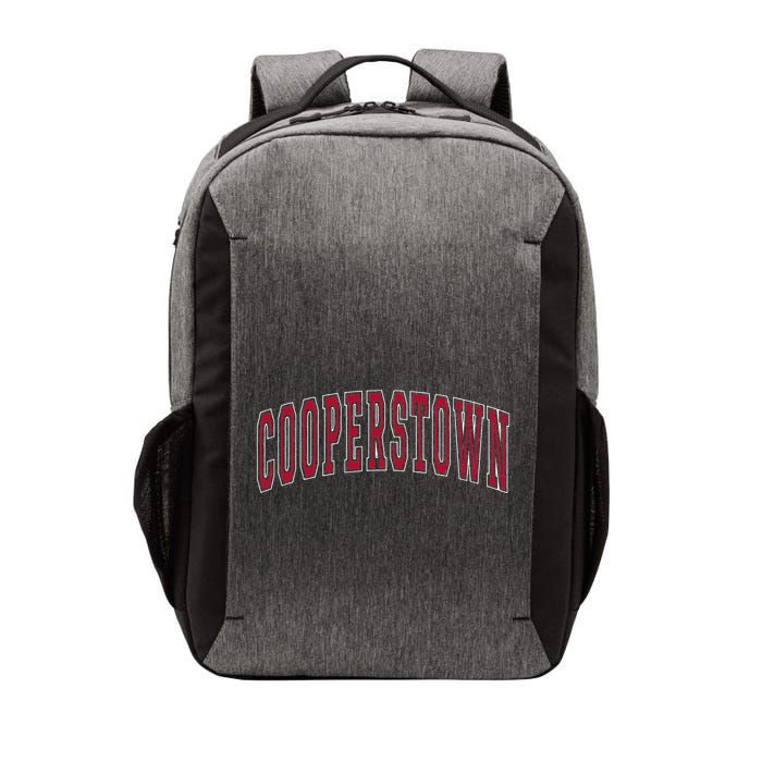 Cooperstown New York Souvenir College Style Red Text Vector Backpack