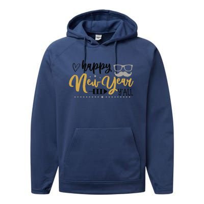 Celebrate New Year With Excitement And Joy Performance Fleece Hoodie