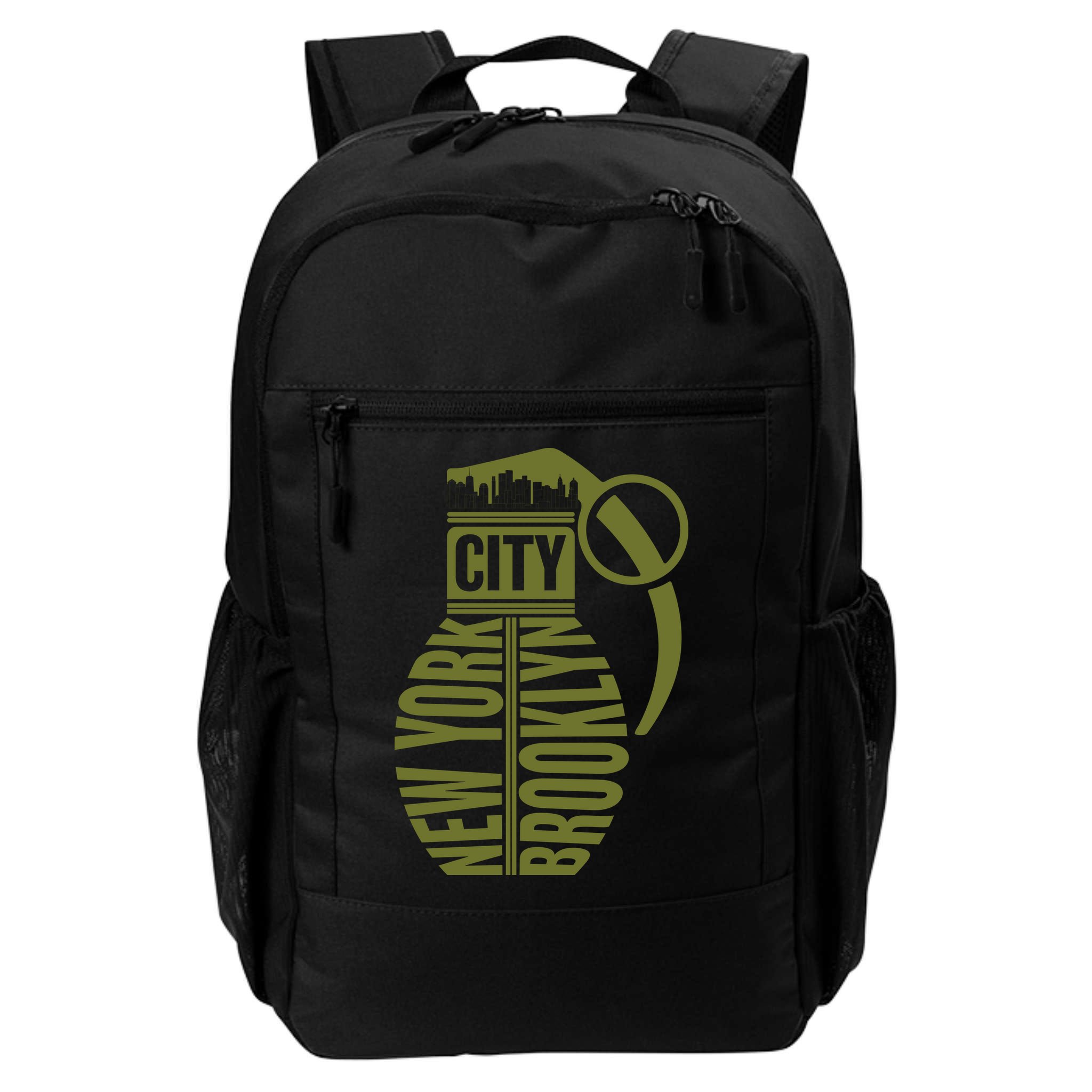 Cool New York City Brooklyn Grenade Design Backpack