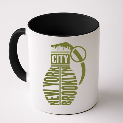 Cool New York City Brooklyn Grenade Design Mug