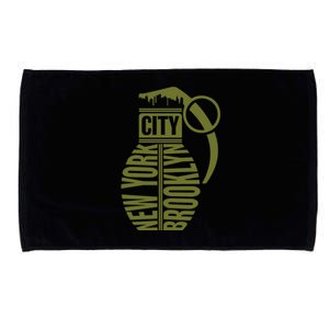 Cool New York City Brooklyn Grenade Design Microfiber Hand Towel